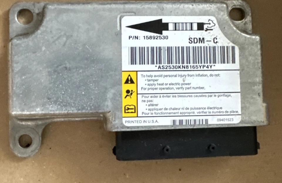 GMC Yukon Sierra Tahoe SRS 2007 2008 módulo de control de retención de choque 15892530 G2 Foto 1 de 1
