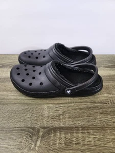 Crocs Clogs Men's Casual Black Dual Comfort Fur Lined Shoes - Size 13 - Picture 1 of 7