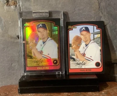 Uncirculated Sealed 2003 Topps Chrome Gold Refractor #18 Paul Byrd & Base Card - Image 1 of 4