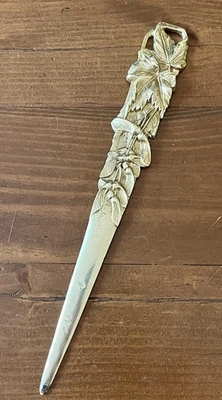 Coupe Papier Ancien Bronze Signé  - Photo 1/3