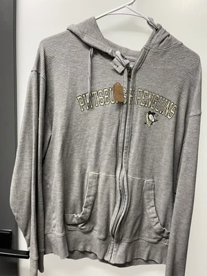 Pittsburgh Penguins NHL Branded Ladies Full Zip Hoodie Sweatshirt - Size M - Image 1 of 4