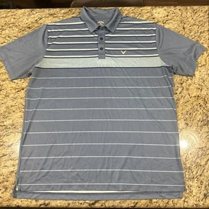 Callaway Golf Polo Herren XL hellblau gestreift - Bild 1 von 9