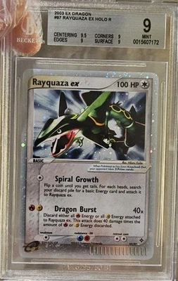 2003 Pokemon Ex Rayquaza Ex-Holo Dragon #97 BGS 9 Mint - Image 1 of 4