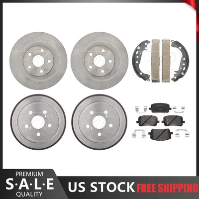 适用于 2004 - 2008 年丰田卡罗拉制动转子和陶瓷垫 + 刹车鼓和鞋 — 第 1/4 张图片