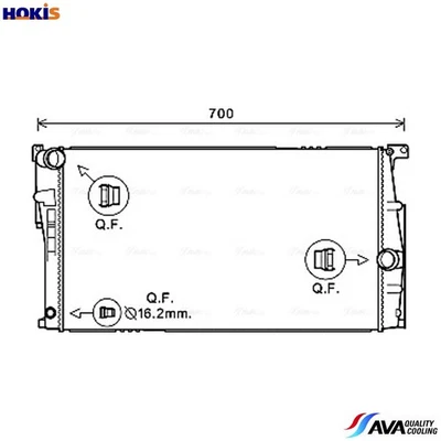 RADIATOR ENGINE COOLING BW2453 FOR BMW 1/F3/F20 B37D15A 1.5L 3cyl 1 F20 B47D20 - Image 1 of 4