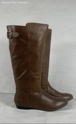 Botas de montar Aldo de cuero negras para mujer talla alta hasta la rodilla hebilla con cremallera - EE. UU. 8,5 Foto 1 de 4