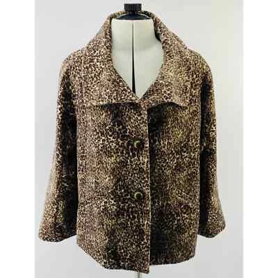 Blazer Talbots Petites Cheetah Velvet 2P Foto 1 de 4