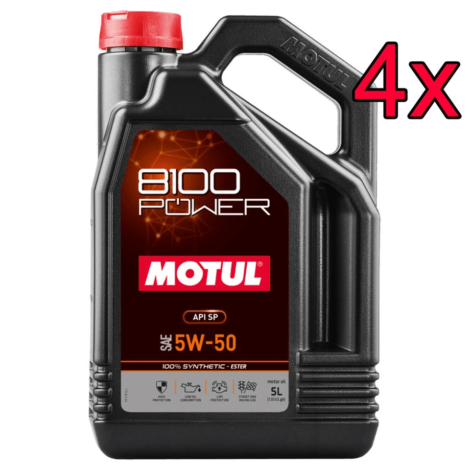 [Case of 4] Motul 8100 Power Full Synthetic Ester 5W-50 Engine Motor Oil 5L - Image 1 of 1