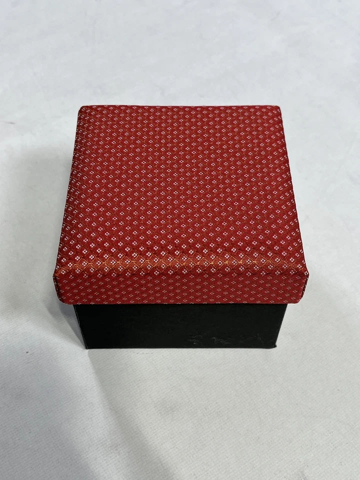 Corbata de flores rojas blancas Clericci para hombre con cuadrado de bolsillo y gemelos a juego NUEVA Foto 1 de 3