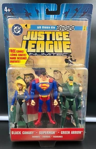 Justice League Unlimited Black Canary, Superman & Green Arrow Action Figure Set - Picture 1 of 2