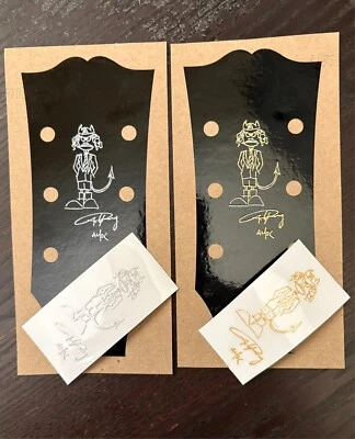 Angus Young AC/DC Sketch Signature SG Gitarre Kopfplatte UV DTF Sofort-Aufkleber - Bild 1 von 4