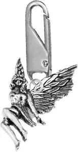 Charm Fata Foglia C10 su ARGENTO SNAP Cerniera Staccabile Tiranti per Borse Cappotti - Foto 1 di 4
