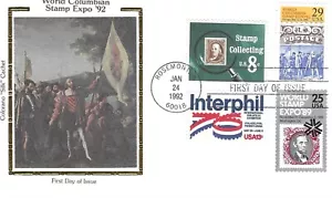 Colorano Silk FDC 1992 29c Columbian Expo Combo Sc # 2616a, 1474, 1632, - Bild 1 von 1
