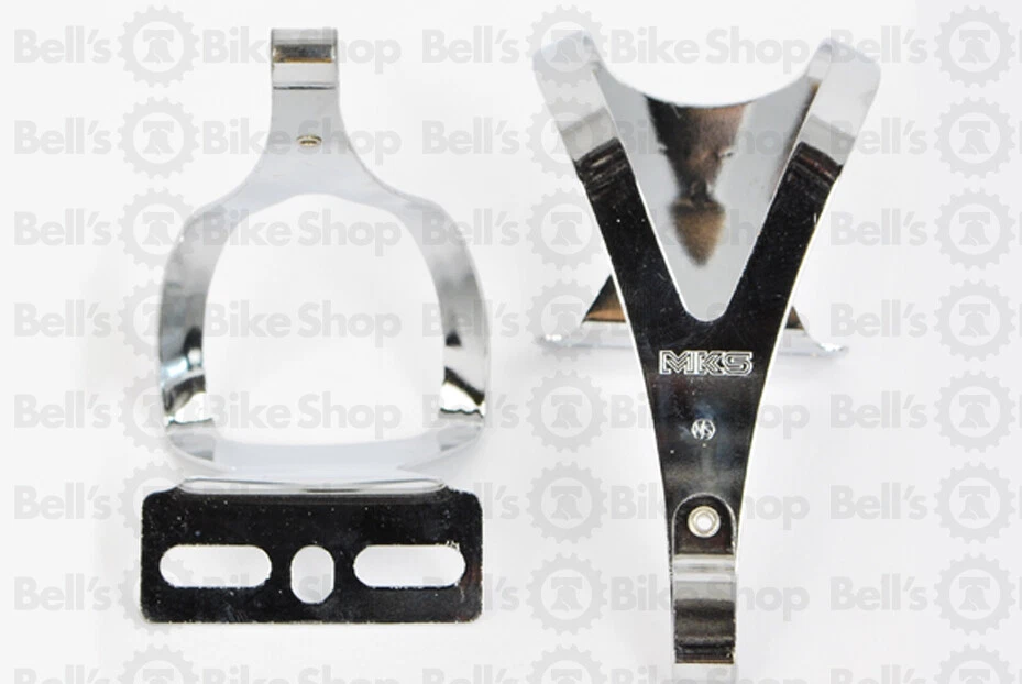 Clips de puntera de acero MKS CROMADOS engranaje fijo de pista grande NJS Foto 1 de 1