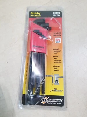Bondhus 16599 9 Piece Metric L-Shape Hex Key Set, 16599 - Image 1 of 4