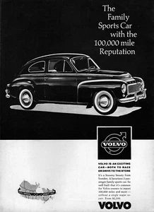 1962 Volvo PV-544 "100,000 Mile Reputation" Original Rare Ad - Picture 1 of 1