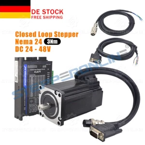 3Nm Nema24 Closed Loop Stepper Motor 5A & Hybrid Servo Schrittmotor Treiber Kit - Bild 1 von 9