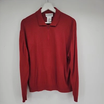 Pullover rojo manga larga Liz Baker Essentials para mujer junior talla X grande Foto 1 de 4