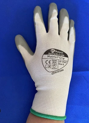 PH POLYCO Matrix® F Grip Palm Coated PPE Work Gloves Size 8 Medium 10 MAT nitrile coating