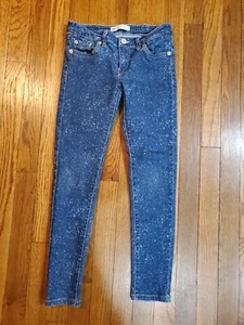 Girls Levi's 710 Super Skinny Galactic Stretch Jeans Sz 10 reg. Adj. Waist - Picture 1 of 5