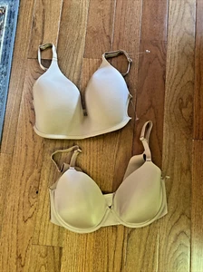 Soma NWOT Lot Of 2 Vanishing 360 Underwire And Wireless Bras Beige 32DD - Bild 1 von 7