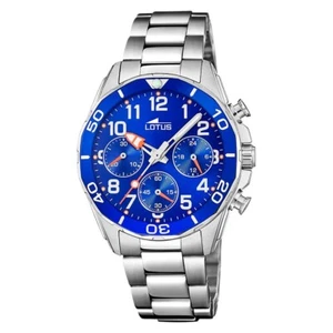 Reloj Lotus junior cronógrafo plateado y esfera azul 18858/1 - Imagen 1 de 1
