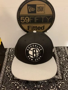 Brooklyn Nets NBA New Era 59fifty Fitted Size 7 1/4 - Picture 1 of 4