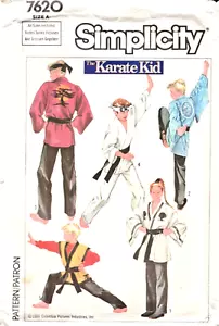 Disfraz de Karate Niño, Pantalones, Kimono, Cinturón, Diadema Simplicidad Costura Patrón 7620 - Imagen 1 de 2