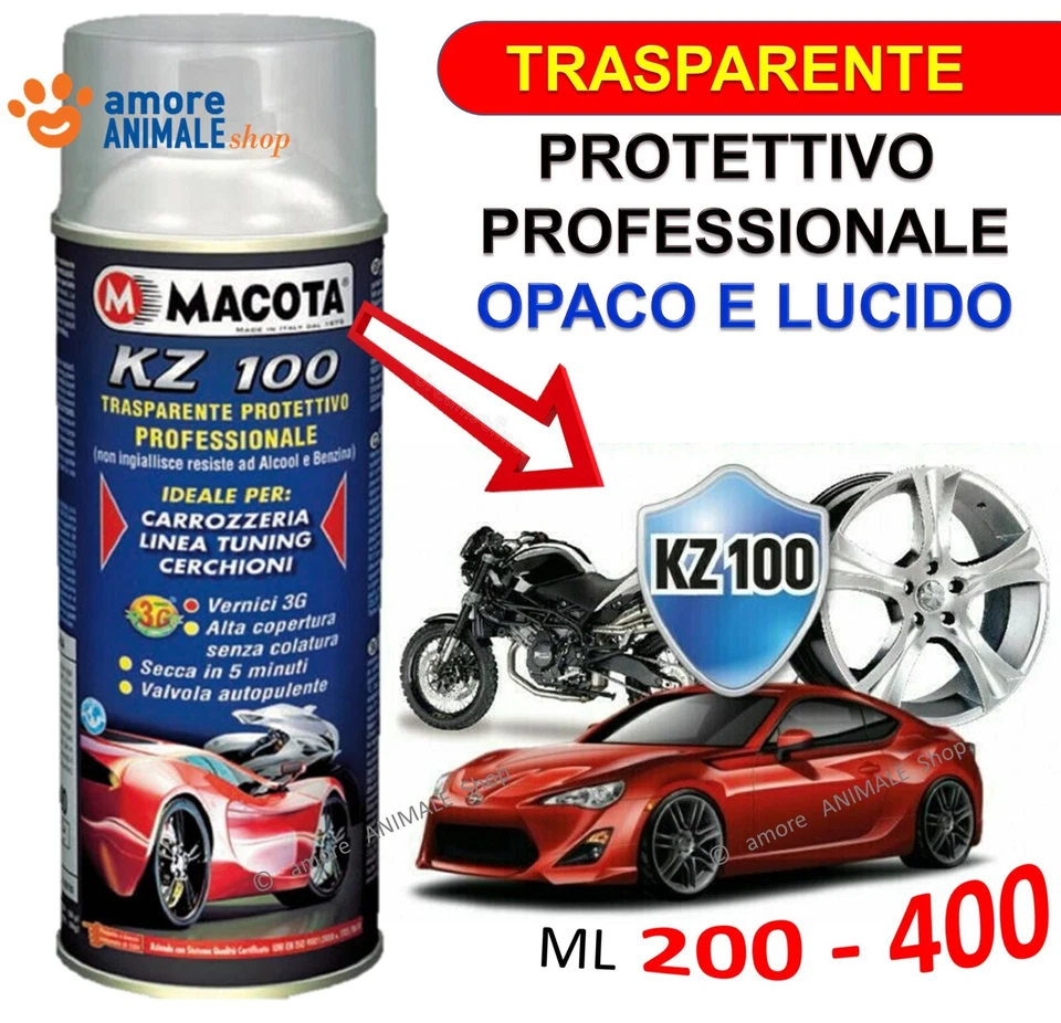 MACOTA KZ 100 → Trasparente Protettivo Professionale LUCIDO / OPACO Spray Tuning - Immagine 1 di 1