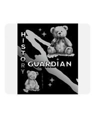 "Bear History Guardian"  Gothic Teddy Bear Mouse Mat Gift by Haunted Hedgerow