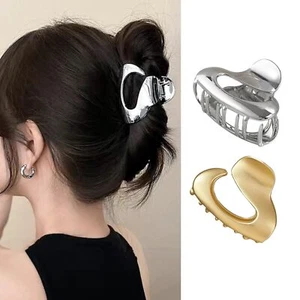 Metal Hair Claw Clips for Women in Silver & Gold - French Barrettes for Hair ... - Picture 1 of 7