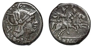 ROMAN REPUBLIC ANONYMOUS Denier -211 Rome RCV.38 - Picture 1 of 1