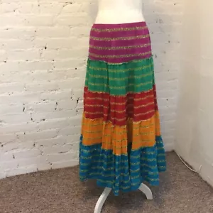 Gonna a blocchi Lauren Ralph Lauren in cotone tinta a strati taglia 2X - Foto 1 di 5