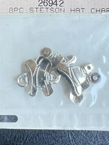 Jewelry Accents crafts Stetson Hat Charm  Pack Of 8 #26942 - Picture 1 of 3