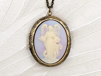 守护天使浮雕项链吊坠纪念品珠宝文艺复兴艺术 — 第 1/4 张图片