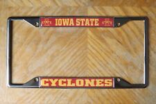 Officially Licensed IOWA STATE CYCLONES Chrome License Plate Frame Tag