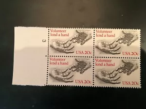 #2039 – 1983 20c Volunteerism Mint Print Block of 4 - Picture 1 of 1