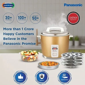 Panasonic SR-W18GH(CMB) Food Steamer Warmer Rice Cooker Momo Maker(4.4L, Gold) - Picture 1 of 8