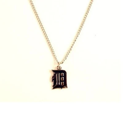 Detroit Tigers Necklace 18" Metal Chain Amco Style Pendant MLB Official Merch - Image 1 of 3