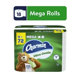 Charmin Ultra Gentle Toilet Paper, 18 Mega Rolls, 231 Sheets per Roll - Picture 1 of 9
