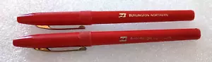 2 Vintage Burlington Northern Railroad Mitarbeiter roter Filzstift NOS 1980er Jahre lesen! - Bild 1 von 4