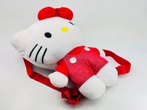 Hello Kitty Plush Backpack 14" x 10" Adjustable Straps One Size Purse Bag Zip - Picture 1 of 13