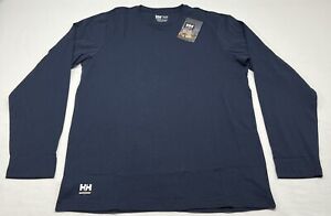 Helly Hansen L/S T-Shirt 79161 Manchester T-Shirt 590 Navy Blue Work Wear - NWT