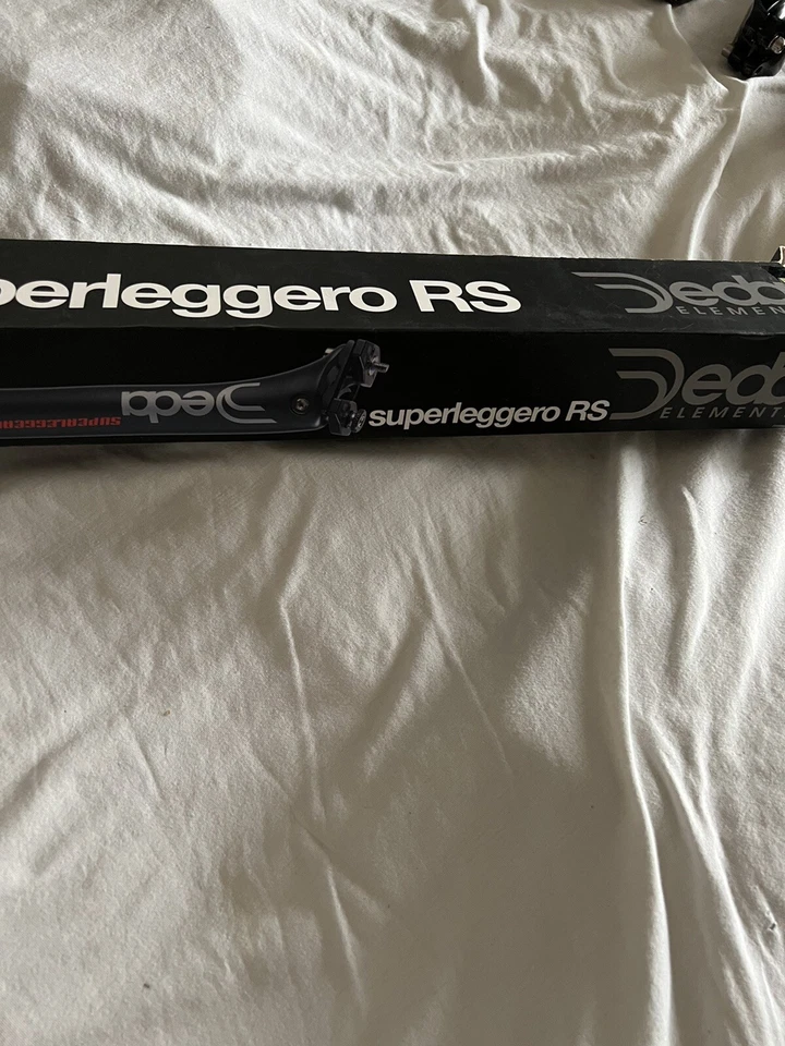 Tija de sillín de carbono nueva en caja Deda Elementi Superleggero RS negra 31,6-35 mm genuina Foto 1 de 4