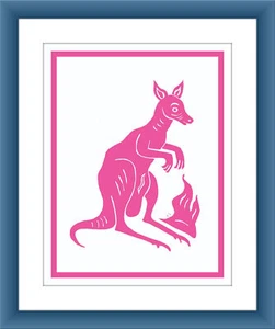 Folk Art Kangaroo Animal by Russian Ryback Counted Cross Stitch Chart Pattern - Picture 1 of 8
