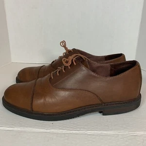 Zapatos de vestir Oxford Bass para hombre V781 talla 10 de cuero marrón con cordones - Imagen 1 de 7