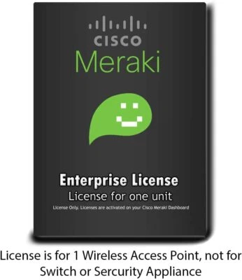1 Year Cisco Meraki Enterprise Cloud Controller License LIC-ENT-1YR  for MR rang - Image 1 of 2