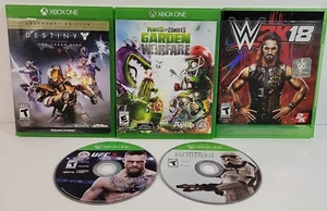 Xbox One Lot 5, see pics, Star Wars, UFC 3, WWE 2k18, Destiny, Plants vs Zombies - Picture 1 of 3