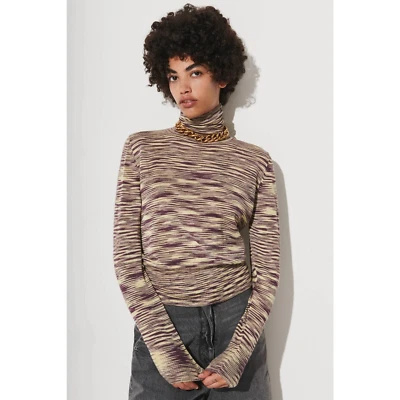 Rachel Comey Pacific Top Sz S Superfine Alpaca Silk Space Dyed Knit Ltwt Sweater - Image 1 of 4