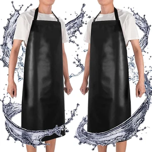 Goldpig 2 Pack Heavy Duty Waterproof Rubber Vinyl Aprons for Adults - Chemical R - Picture 1 of 12